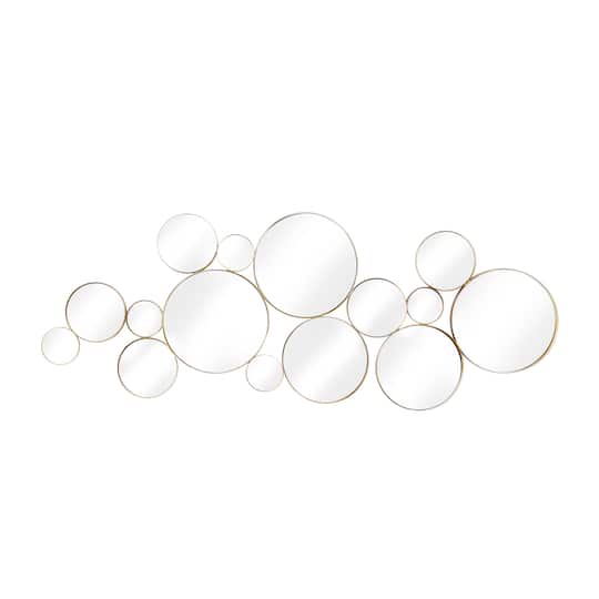 CosmoLiving by Cosmopolitan Gold Metal Modern Wall Mirror, 21" x 54"